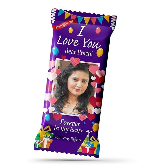 Chocolates Large Bar Personalized Gifts Customized with Name Photo Print Message — 2