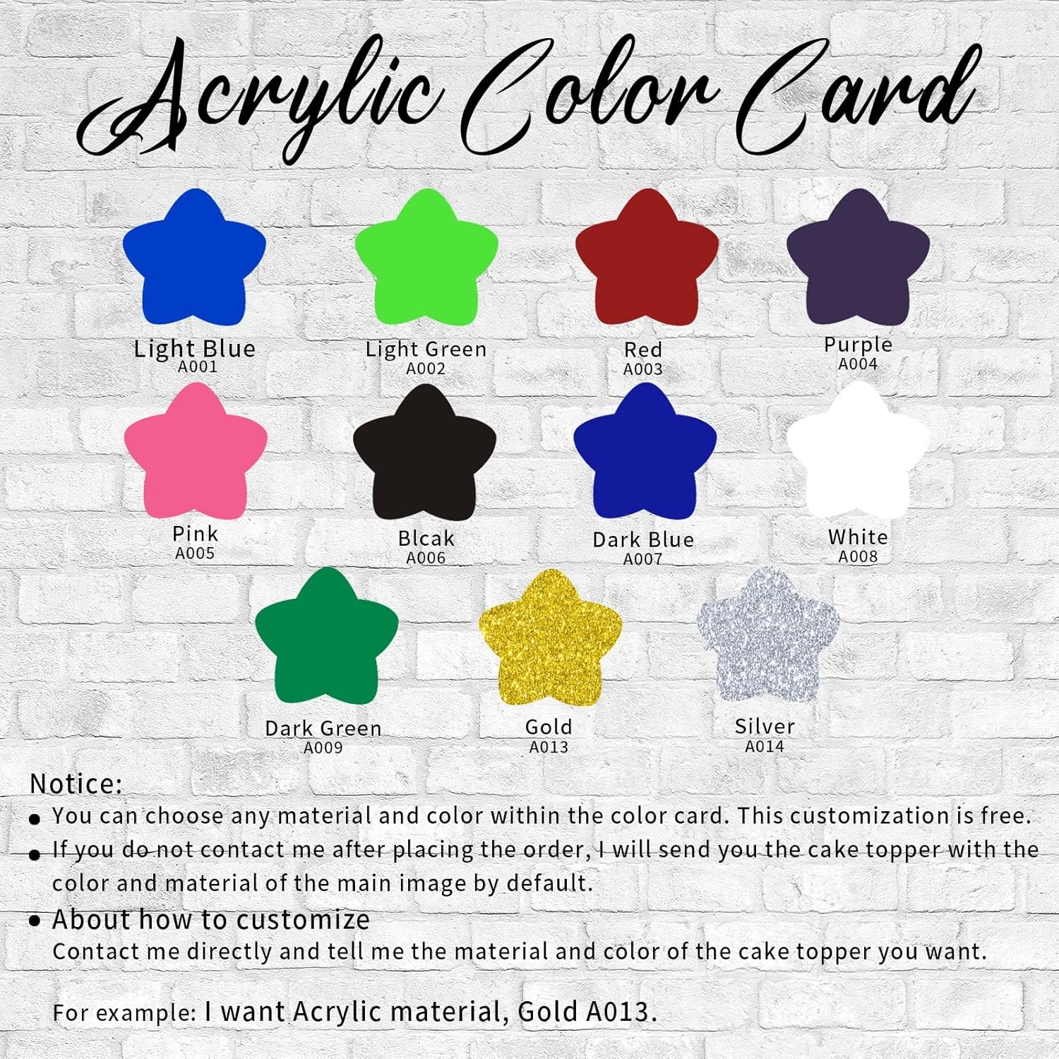 Acrylic Cake Toppers — preview 9